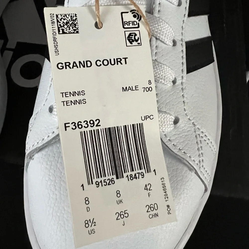 adidas Men's Grand Court Sneaker Sz 8.5 M
